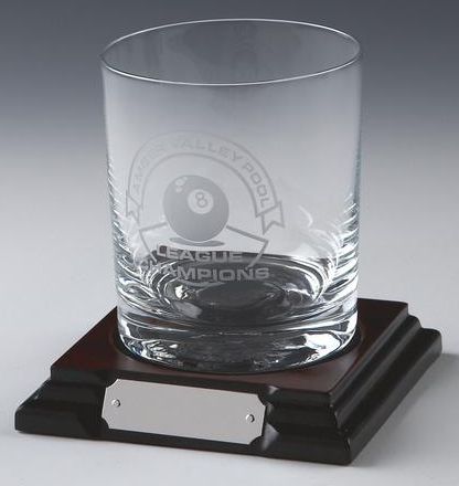 223-KL724 Single Spirit Glass on Wood Base