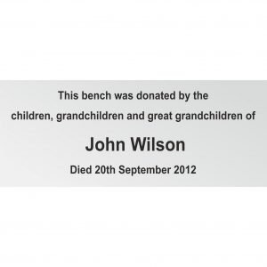 Memorial Bench Plaques Engraved