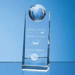 Crystal World Globe 18cms