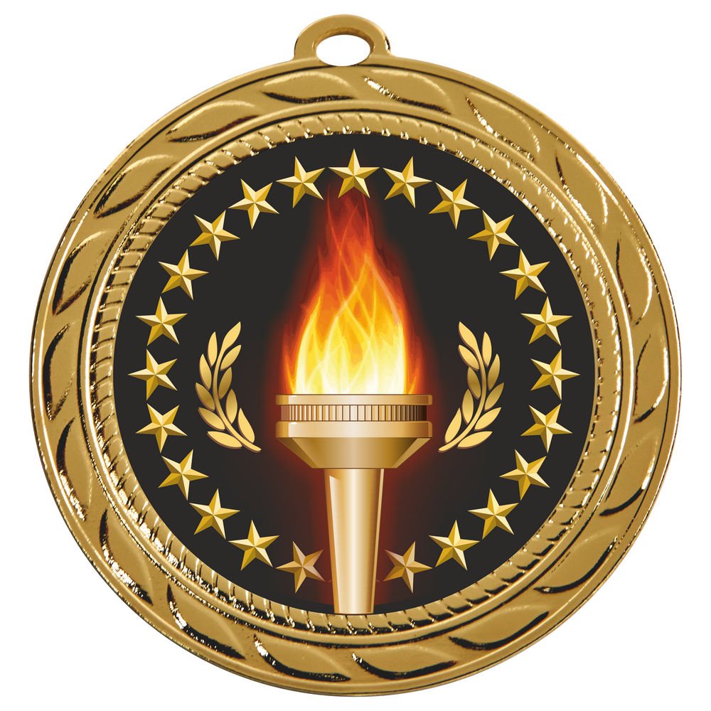 MD240G 70mm Quality Victory Torch Medal